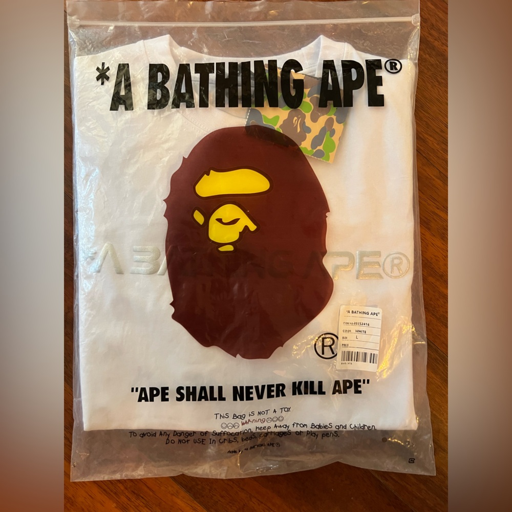 A Bathing Ape White Short Sleeve Tee